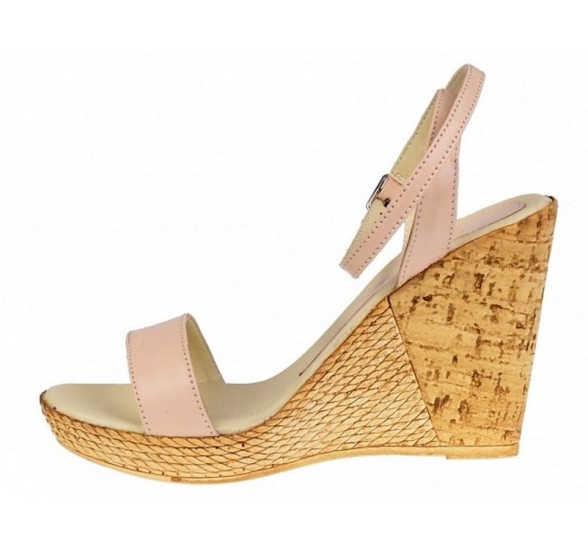 Sandale dama piele naturala platforme 10 cm – Confort si eleganta S107NUD