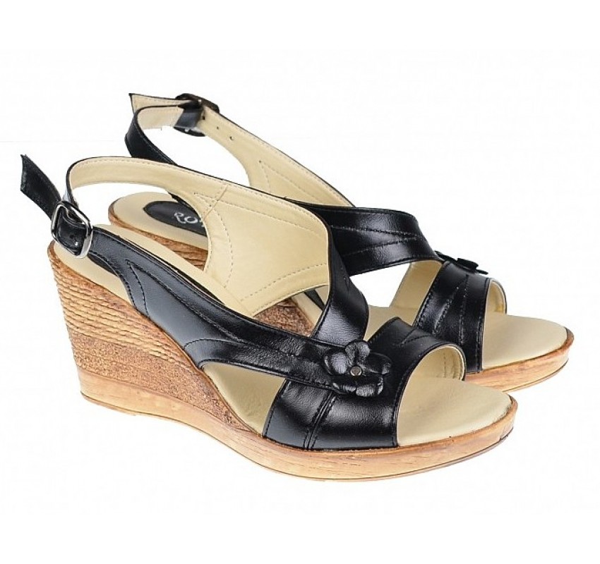 Marimea 39 Sandale dama din piele naturala, cu platforma S10N