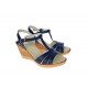 Sandale dama bleumarin din piele naturala, bleumarin inchis - S134BLM
