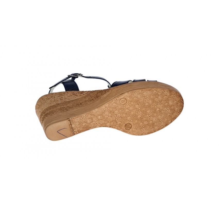 Sandale dama bleumarin din piele naturala, bleumarin inchis - S134BLM