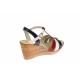 Sandale dama din piele naturala, bleumarin, alb, rosu - S134RAI