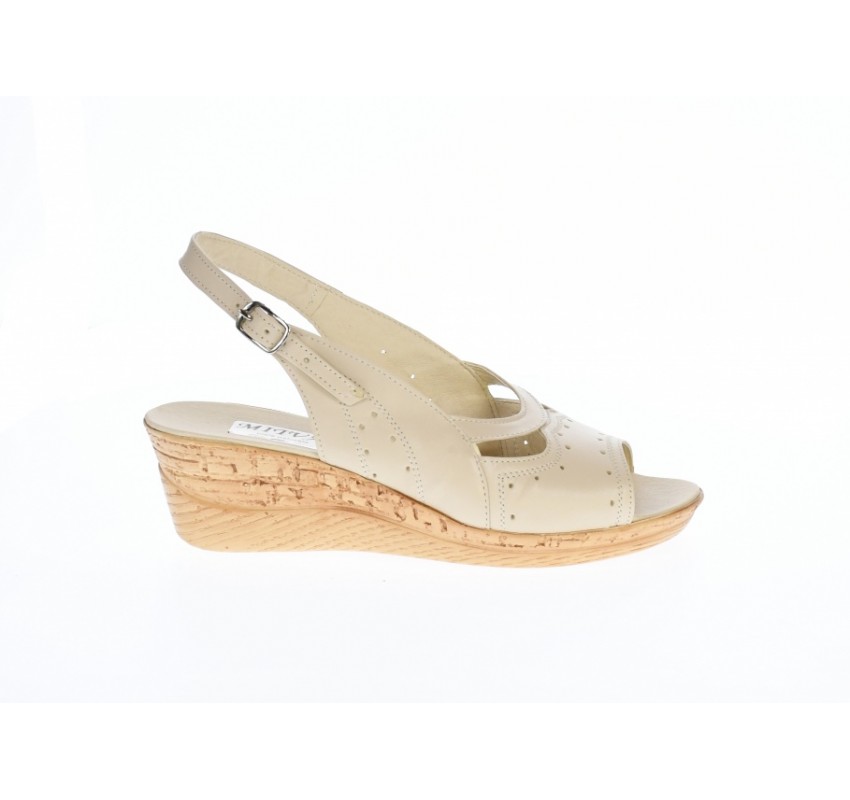 Sandale dama din piele naturala, culoare bej, S14BEJ