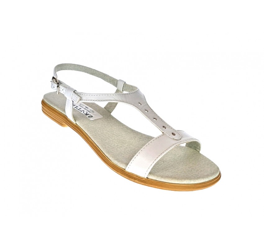Sandale dama din piele naturala, culoare alb, S16APERF