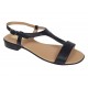 Sandale dama negre din piele naturala cu bareta T si toc mic S16NBOX2