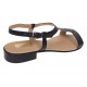 Sandale dama negre din piele naturala cu bareta T si toc mic S16NBOX2