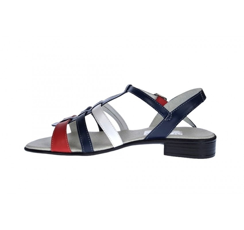 Sandale dama din piele naturala Alb, Rosu, Bleumarin S16RABL