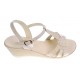 Sandale dama bej din piele naturala cu platforme de 6cm S17BEJ