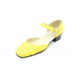 Marimea 37 Pantofi dama din piele naturala Galben S1GSTEF