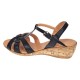 Sandale damă negre din piele naturală, cu baretă reglabilă – feminine, comode și ușor de remarcat S27NB
