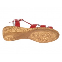 Sandale damă rosii din piele naturală, cu baretă reglabilă – feminine, comode și ușor de remarcat S27ROSU