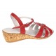 Sandale damă rosii din piele naturală, cu baretă reglabilă – feminine, comode și ușor de remarcat S27ROSU