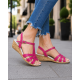 Sandale damă fucsia din piele naturală, cu baretă reglabilă – feminine, comode și ușor de remarcat S27ROZ