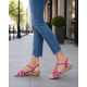Sandale damă fucsia din piele naturală, cu baretă reglabilă – feminine, comode și ușor de remarcat S27ROZ
