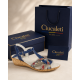 Sandale dama bleumarin din piele naturala, cu detalii multicolore si talpa tip pana – feminine, vesele S27XBL