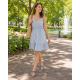 Sandale dama bleumarin din piele naturala, cu detalii multicolore si talpa tip pana – feminine, vesele S27XBL