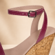Sandale damă grena din piele naturală, cu platformă și toc tip wedge 10 cm – S2GRN