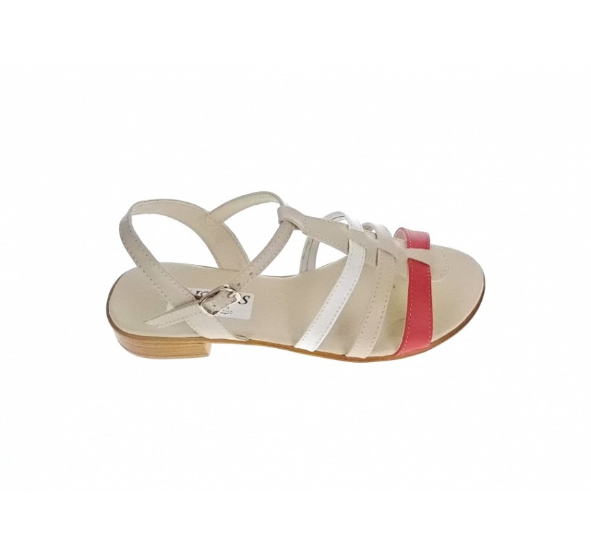 Sandale dama, din piele naturala box, rosu, bej, alb, S2RBA Sandale dama, din piele naturala box, rosu, bej, alb, S2RBA