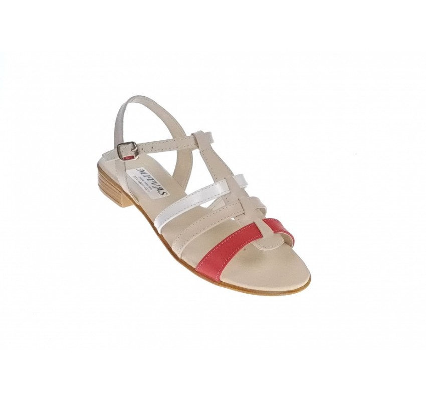 Sandale dama, din piele naturala box, rosu, bej, alb, S2RBA Sandale dama, din piele naturala box, rosu, bej, alb, S2RBA