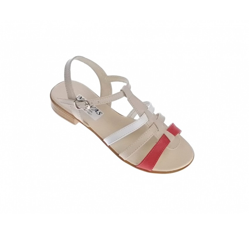 Sandale dama, din piele naturala box, rosu, bej, alb, S2RBA Sandale dama, din piele naturala box, rosu, bej, alb, S2RBA