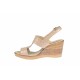 Sandale dama din piele naturala cu platforma de 8 cm S300LACBEJ