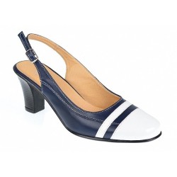 Pantofi dama decupati din piele naturala - Model elegant cu toc 5cm - S301ABL