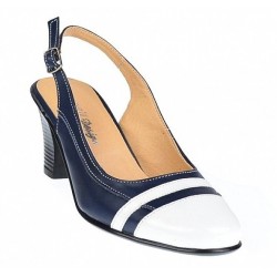 Pantofi dama decupati din piele naturala - Model elegant cu toc 5cm - S301ABL
