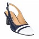 Pantofi dama decupati din piele naturala - Model elegant cu toc 5cm - S301ABL