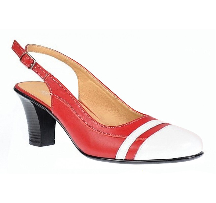 Pantofi dama eleganti din piele naturala - Model decupat cu toc 5cm S301AR