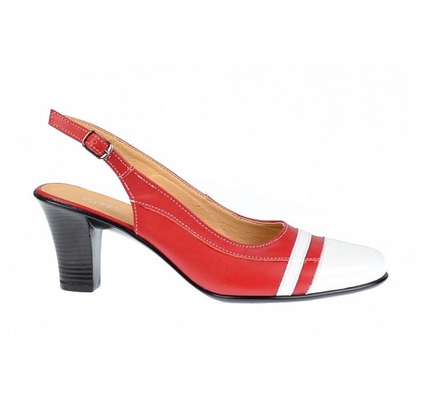 Pantofi dama eleganti din piele naturala - Model decupat cu toc 5cm S301AR