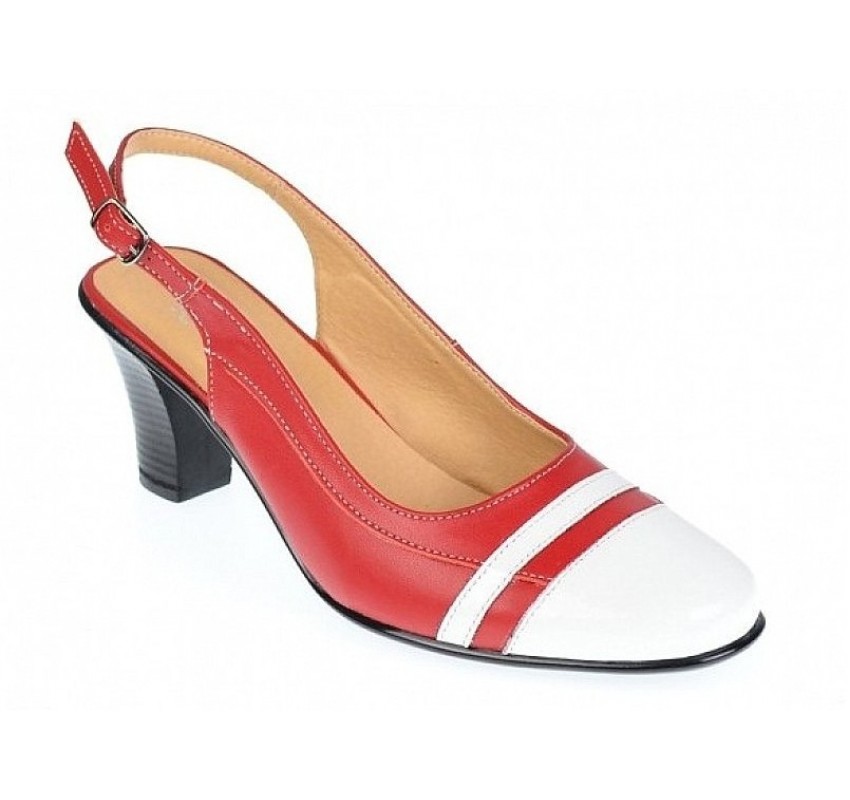Pantofi dama eleganti din piele naturala - Model decupat cu toc 5cm S301AR