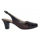 Pantofi dama decupati din piele naturala - Model cu toc 5cm - S301MN Pantofi dama decupati din piele naturala - Model cu toc 5cm - S301MN