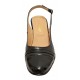 Pantofi dama decupati din piele naturala - Model 301 Negru cu toc de 5cm