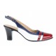 Pantofi dama decupati din piele naturala - Model cu toc de 5cm S301RABL