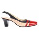 Pantofi dama decupati din piele naturala - Model elegant cu toc de 5cm S301RBLBEJ
