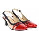Pantofi dama decupati din piele naturala - Model elegant cu toc de 5cm S301RBLBEJ