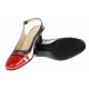 Pantofi dama decupati din piele naturala - Model elegant cu toc de 5cm S301RBLBEJ