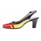 Pantofi dama eleganti din piele naturala - Model decupat cu toc de 5cm - S301RBLG