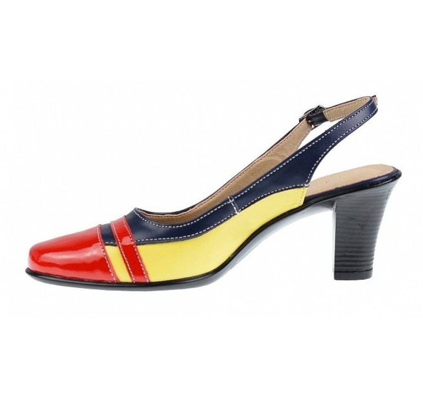 Pantofi dama eleganti din piele naturala - Model decupat cu toc de 5cm - S301RBLG
