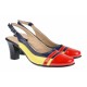 Pantofi dama eleganti din piele naturala - Model decupat cu toc de 5cm - S301RBLG
