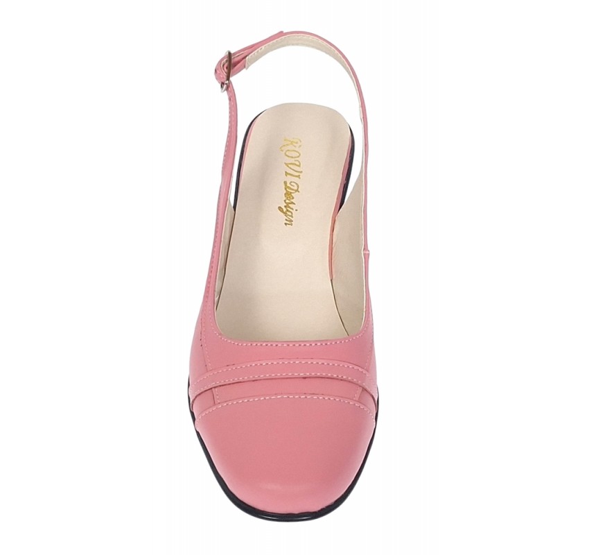 Pantofi dama decupati eleganti din piele naturala Roz - S301ROZ Pantofi dama decupati eleganti din piele naturala Roz - S301ROZ