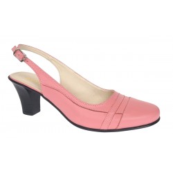 Pantofi dama decupati eleganti din piele naturala Roz - S301ROZ