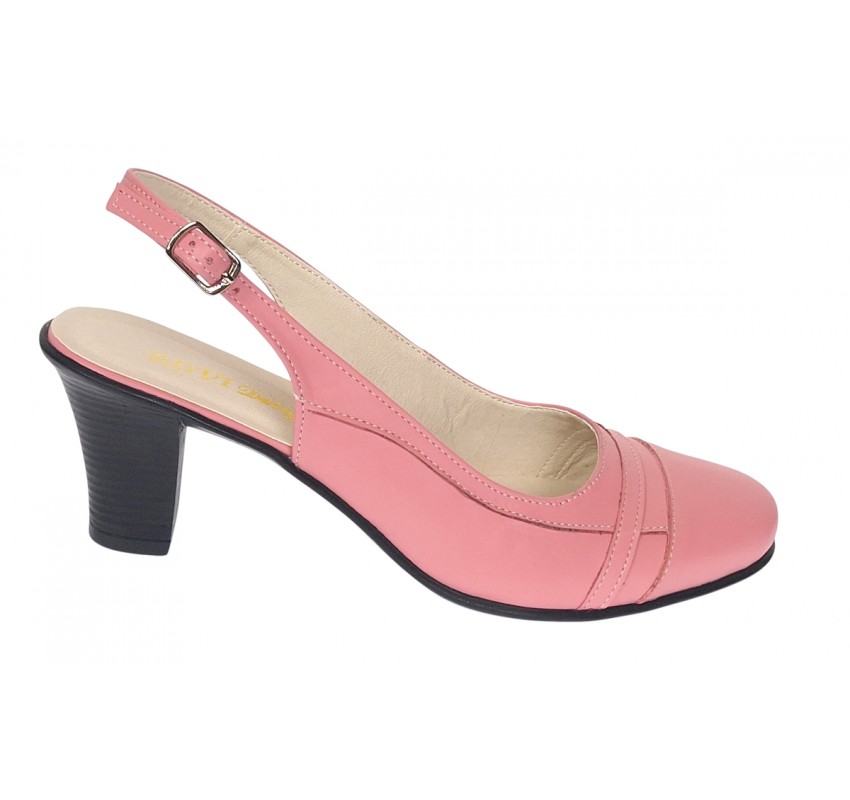 Pantofi dama decupati eleganti din piele naturala Roz - S301ROZ Pantofi dama decupati eleganti din piele naturala Roz - S301ROZ