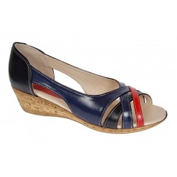 Pantofi dama decupati cu platforme lucrati din piele naturala S306RNBL