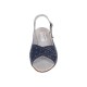 Sandale dama bleumarin din piele naturala, cu talpa tip pana – feminine, usor de purtat S30BL