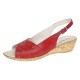 Sandale dama rosii din piele naturala, cu talpa tip pana – feminine, usor de purtat S30R