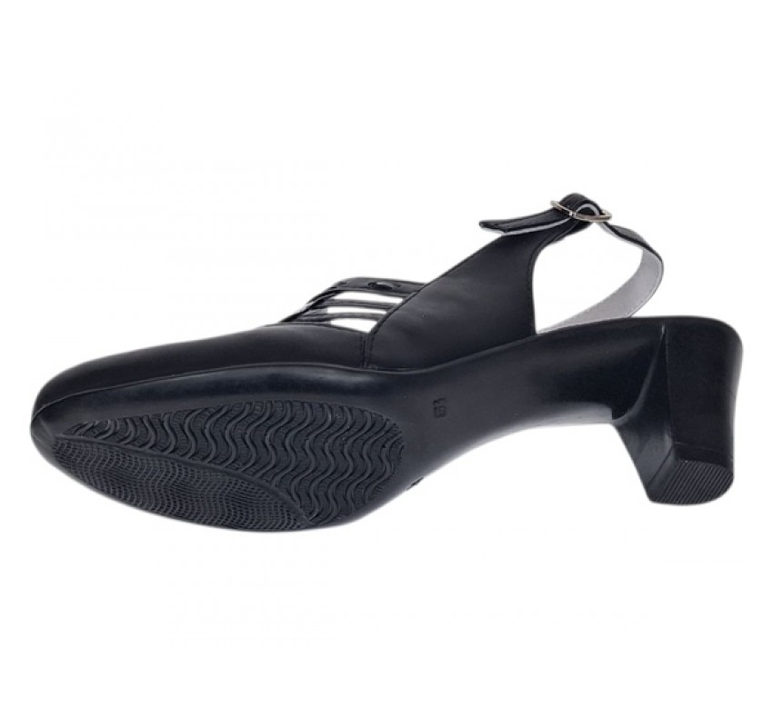 Sandale dama elegante din piele naturala – model negru, confort premium S33CRN