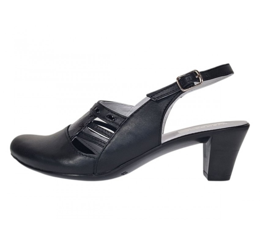 Sandale dama elegante din piele naturala – model negru, confort premium S33CRN