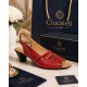 Sandale dama rosii din piele naturala box cu lac, toc mediu comod – S33LR