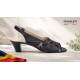 Sandale dama negre din piele naturala, cu detalii multicolore – elegante, feminine si usor de remarcat S33NCOL