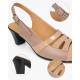 Sandale dama nude din piele naturala, feminine si usor de purtat, cu toc comod – S33NUDE